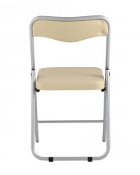 Складной стул Джонни силвер экокожа Кремовый / silver