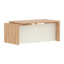 Стол руководителя правый Торр ЛУКС ТЛCТ 189 Р Дуб Бофорд Латте / Torr LUX TLCT R