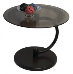 Круглый стол из стекла Дуэт 13Н Венге