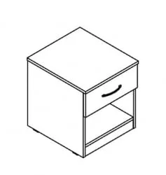 Тумба прикроватная КП 445 Дуб сонома светлый / KP