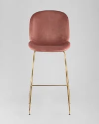 Стул барный Беетле Лите ПУ со спинкой Пудровый / Beetle Lite PU