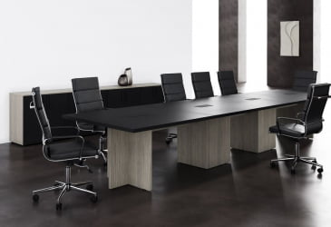Кабинет для переговоров ВЕЛИОН №3 Яшма черный Дуб Сильвер / VELION