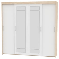 Шкаф-купе Т-5-230х235х60-М(ДСС-Белый-7) / T-5-230х235х60-M(ДСС-Белый-7)