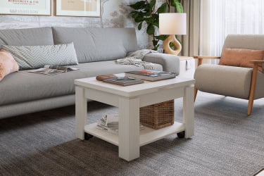 Стол-трансформер Адам 1 CЗ-015 белый рамух/белый рамух / CZ-015