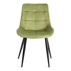 Стул АБРУЗЗО ( мод. 8060 ) металл/вельвет, 52 х 63 х 85 см, зеленый (ХЛР 54)/черный / ABRUZZO mod. (HLR