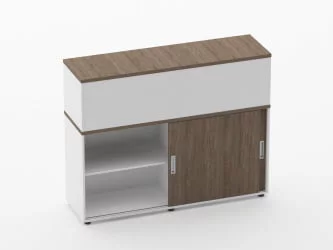 Тумба комбинированная высокая для рабочего модуля Дека 9.04.145 Дуб Верцаска/Белый / Deka