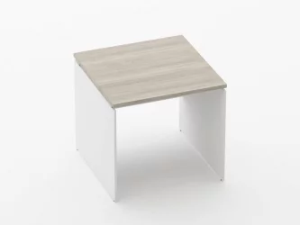 Квадратный стол Дека ЛДСП каркас 75.08.08 Дуб Сантана светлый/Белый / Deka