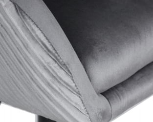 Кресло ДОБРИН ЕДИСОН БЛАCК (серый велюр (1922-19)) / DOBRIN EDISON BLACK