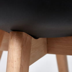 Стул ТУЛИП (мод. 73) / 1 шт. в упаковке дерево/пластик/ПУ, 48.5*52.5*83cм, черный / TULIP (mod. 48.5*52.5*83cм,