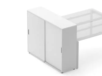Тумба-купе высокая для рабочего модуля Дека 9.03.145 Белый / Deka