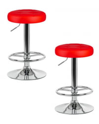 Табурет барный ДОБРИН БРУНО (красный) 2 шт / DOBRIN BRUNO