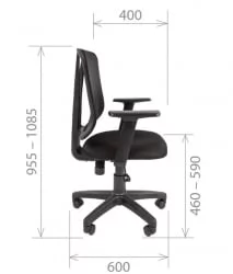 Кресло офисное CХАИРМАН 626 Черный Синяя сетка / CHAIRMAN
