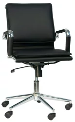 Кресло для персонала Нерей ЛБ Т Экокожа Черный / Nerey LB T