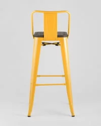Стул барный Толикс Воод 75.5  со спинкой Желтый / Tolix Wood