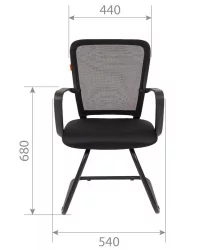Кресло для посетителей CХАИРМАН 698 В (В) Черный / CHAIRMAN (V)