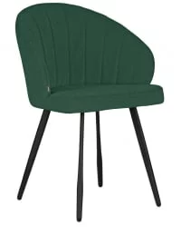 Стул обеденный ДОБРИН НАОМИ (ЭМАЛЬ ЧЕРНЫЙ МУАР велюр Катаниа Изумруд) / DOBRIN NAOMI Catania Izumrud)