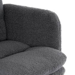 Кресло Довер хром букле, серый, барни грей / Dover barni grey