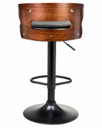 Стул барный ДОБРИН ФРЕД БЛАCК (коричневое дерево, чёрный) / DOBRIN FRED BLACK