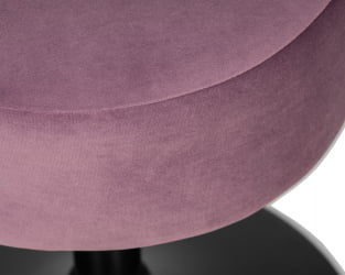 Пуф ДОБРИН ДЭННИ БЛАCК (пудрово-сиреневый велюр (МДЖ9-52)) / DOBRIN DANNY BLACK (MJ9-52))