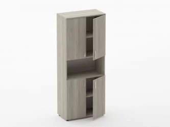 Шкаф высокий закрытый с нишей Глассй 6.19.111 Дуб сантана светлый / Glassy