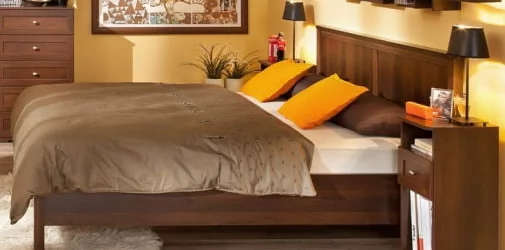 Кровать (1400) Шерлоcк 43 Орех шоколадный (спальня) / Sherlock