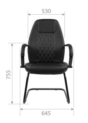 Кресло для посетителя CХАИРМАН 950В ЛТ Черный / CHAIRMAN 950V LT