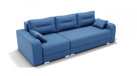 Диван Модерн -2 угол левый/правый (ЗР) Цвет фасада: Голубой; Тип: Левый/правый; Материал фасада: Металл/Велюр