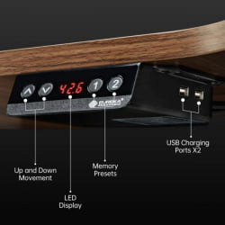 Стол для компьютера угловой (правый) c электрической регулировкой по высоте ЕУРЕКА ЕРК-Л60Р-ВН / c EUREKA ERK-L60R-WN