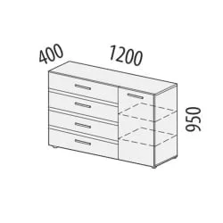 Комод в гостиную Фреска 66.33
