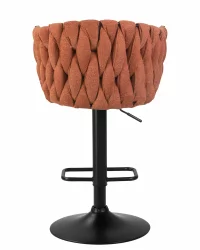 Стул барный ДОБРИН ЛЕОН Оранжевая ткань ЛАР 275-27 / DOBRIN LEON LAR