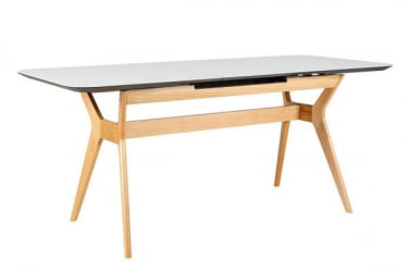 Стол раскл. Нарвик Гласс 120-150 Аутоматиc Натур/Лигхт матте гласс / Glass Automatic Natur/Light matte glass