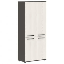 Шкаф с глухими средними и малыми дверьми ЕДИС ЕХCС 85.3 Ясень Траун Черный Мокко / EDIS EHCS