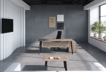 Кабинет руководителя ДЖАЙ №3 Дуб Каньон Антрацит / JAY