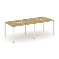 Стол переговорный (2 столешницы) CОНCЕПТ CН.ПРГ-022 Дуб Винченцо Белый / CONCEPT CN.PRG-022