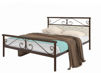 Кровать Эсмеральда плус мягкая 1400х1900 Коричневая / plus