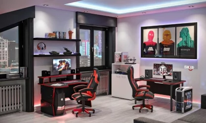 Компьютерный стол СКИЛЛ СТГ 1385 Металлик / SKILL STG