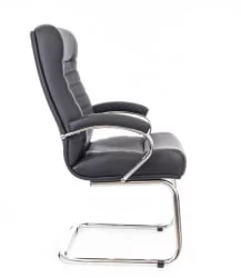 Кресло для посетителей Еверпроф Орион CФ Экокожа Черный / Everprof Orion CF