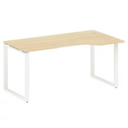 Стол криволинейный правый на О-образном м/к МЕТАЛ СЙСТЕМ БО.СА-1 Пр Акация/Белый / METAL SYSTEM