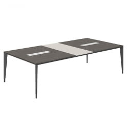 Конференц-стол (домино поперек) Атлас НЗ-0108.ГС.БТ.АН Серый камень Бренсон Трюфель Антрацит / Atlas NZ-0108.GS.BT.AN