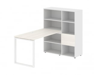 Рабочая станция ЕДИС ЕКРСТ 1113 Ясень Траун Белый Белый / EDIS EQRST