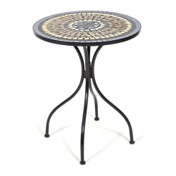 Стол для дачи Сеcрет де Маисон РОМЕО (мод. ПЛ08-1070-1-ГБРН) металл, 60х72см, черный/плитка АСТРА / Secret de Maison ROMEO (mod. PL08-1070-1-GBRN) ASTRA
