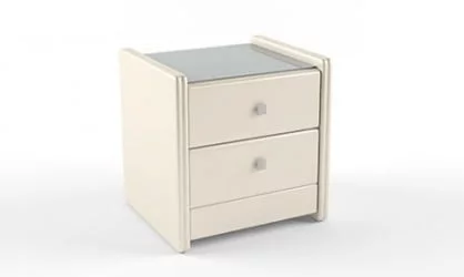Тумба прикроватная с 2-мя ящиками Бежевая