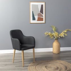 Кресло Ледгер К темно-серый/нат.дуб / Ledger