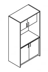Мини-кухня СCБ 120.1 Серый Металлик / SCB