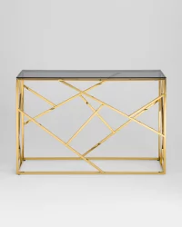 Консоль АРТ ДЕКО 115кс30 Золото стекло смоке / 115x30 smoke