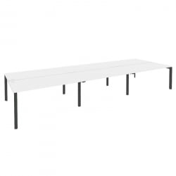 Рабочая станция на П-образном м/к ОНИКС О.МП-Д.РС-6.4.8 Белый Бриллиант/Антрацит / ONIX O.MP-D.RS-6.4.8