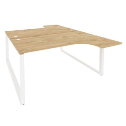 Рабочая станция на О-образном м/к ОНИКС О.МО-Д.СА-4 Тиквуд Светлый/Белый / ONIX O.MO-D.SA-4