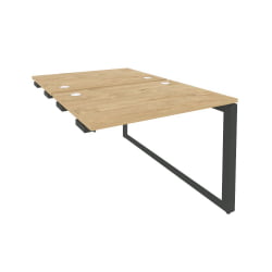 Стол-приставка двойной на О-образном м/к к опорым элем. ОНИКС О.МО-Д.СПР-1.7 Тиквуд Светлый/Антрацит / ONIX O.MO-D.SPR-1.7