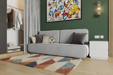 Серый диван из велюра Роял Ультра Смог