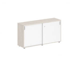 Шкаф-купе низкий с замком Сигма СГ.701.ОЛ.ВХ Дуб светлый Белый / Sigma SG.701.OL.WH